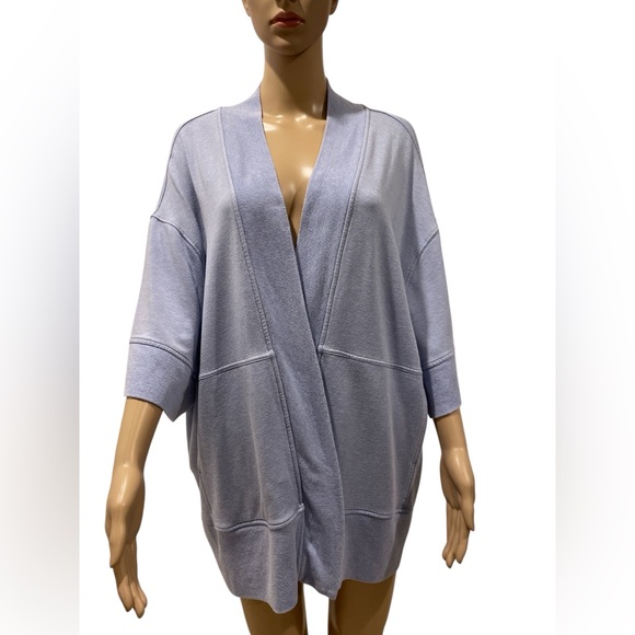 Athleta Light Blue Open Front Cardigan size L/XL - Picture 1 of 4